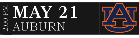 AUBURN,MAY 21,2:00 P