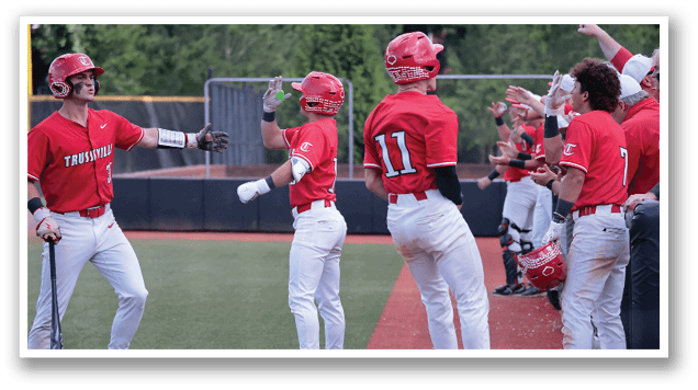 Baseball players celebrating on the field. AI generated content
