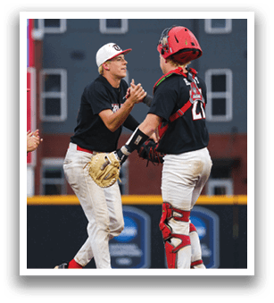 Baseball players celebrating a win. AI generated content