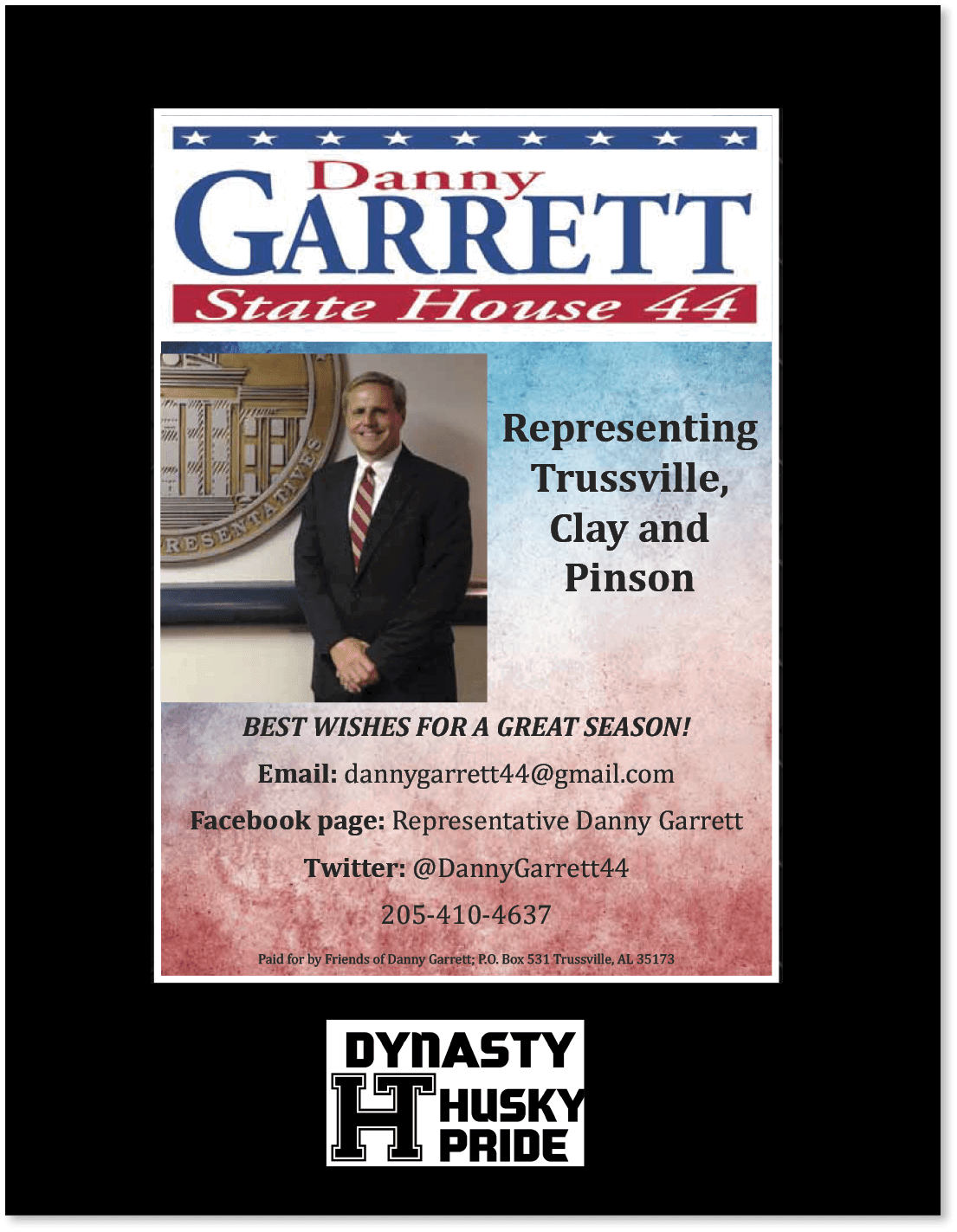 A political candidate named Dan Garrett is running for a seat in the state house. AI generated content