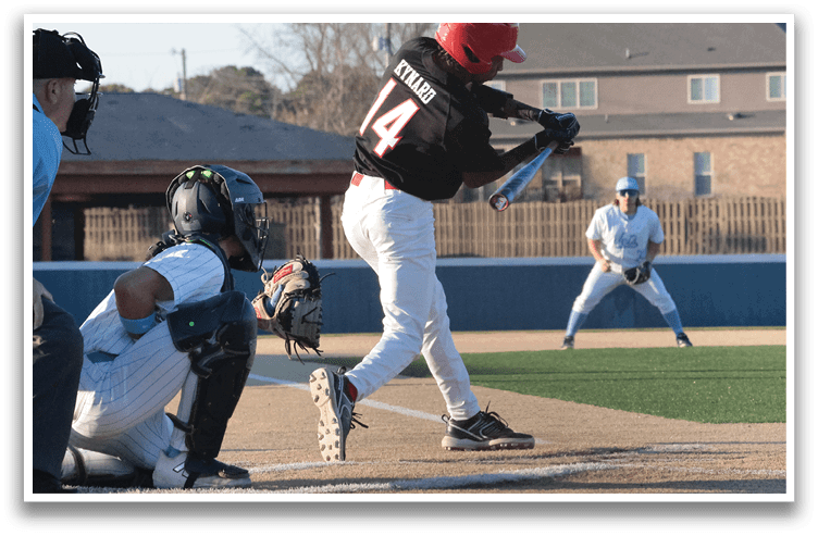 A group of baseball players wearing black and white uniforms are kneeling on the field. AI generated content