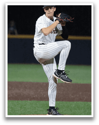 A baseball player in a white uniform is pitching a ball on a field. AI generated content
