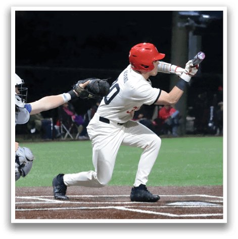 A baseball player is swinging a bat at a ball. AI generated content