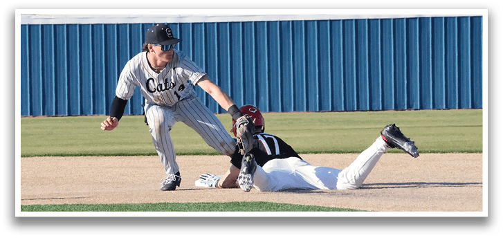 Two baseball players are on the field, one sliding into a base while the other tries to catch the ball. AI generated content