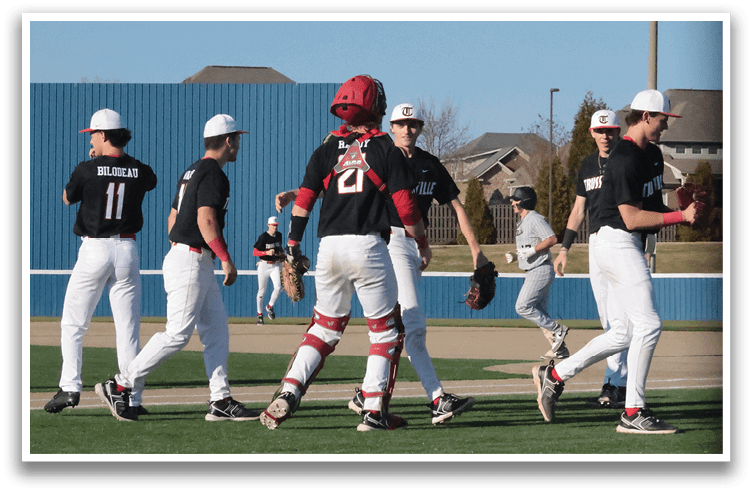 A group of baseball players walking on the field. AI generated content