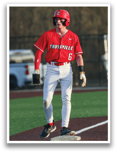 A baseball player wearing a red jersey with the number 6 on it is walking across the field. AI generated content