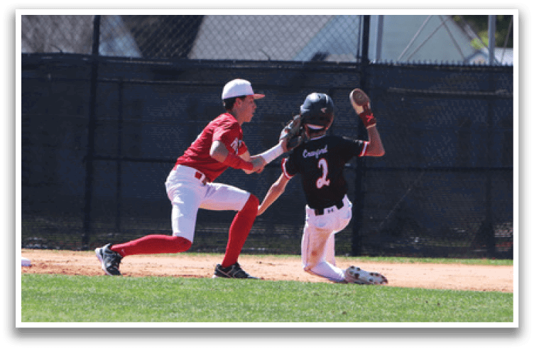 Two baseball players on a field, one is sliding into a base while the other is trying to catch the ball. AI generated content
