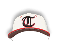 A man wearing a white and red baseball cap. AI generated content