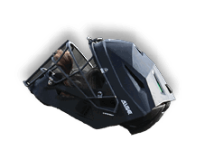 A person wearing a black baseball helmet. AI generated content