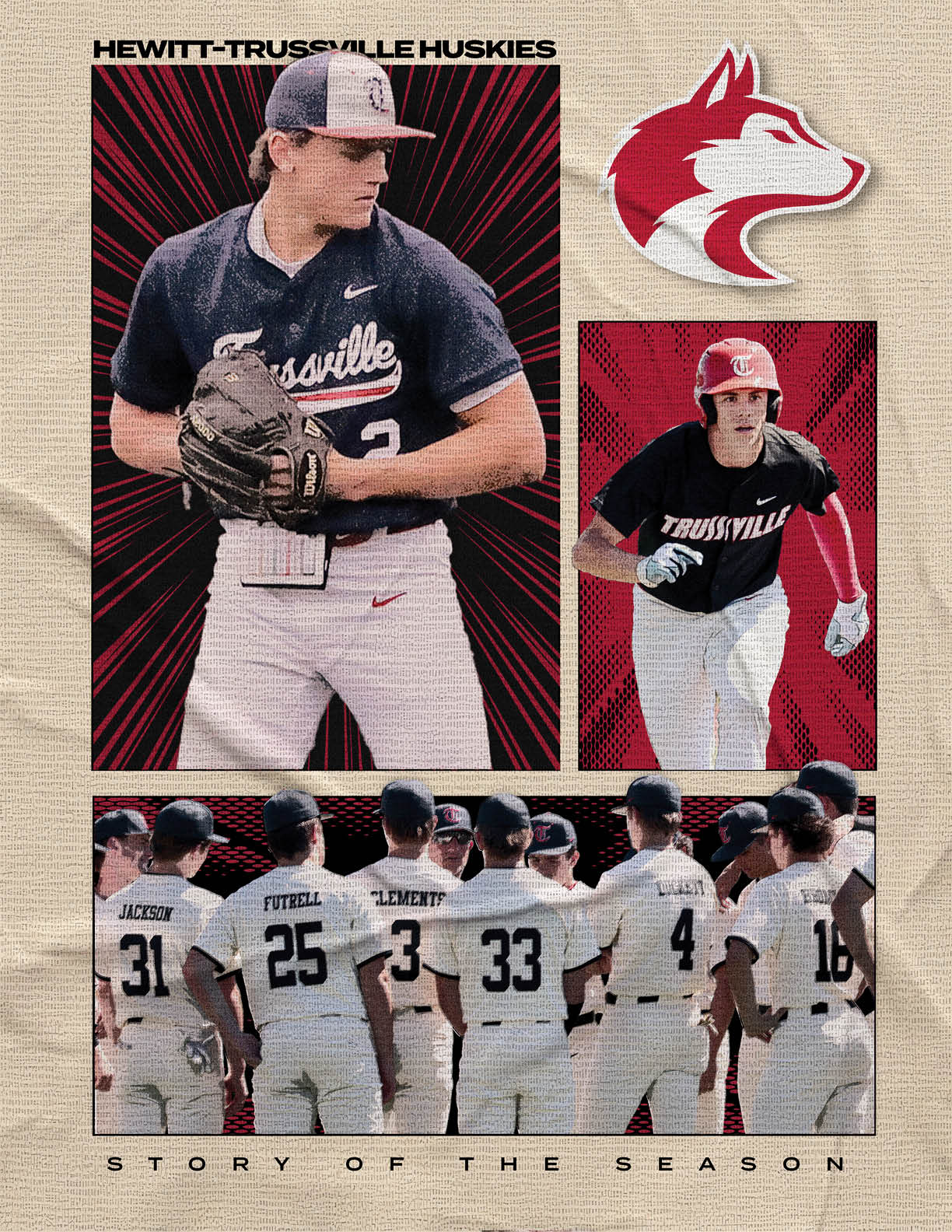A collage of three photos featuring a baseball player, a football player, and a basketball player. AI generated content