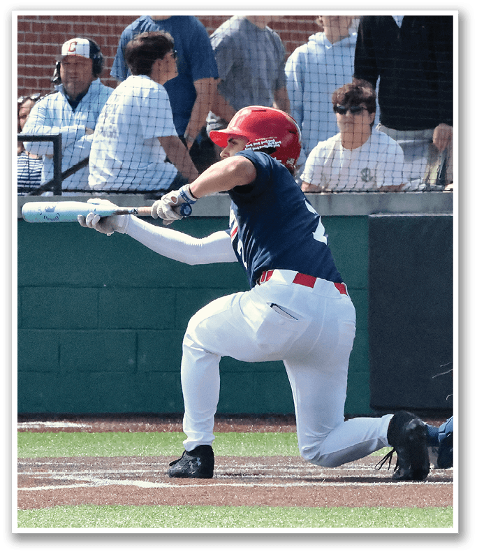 A baseball player is in the middle of swinging a bat, while a catcher is in position to catch the ball. AI generated content