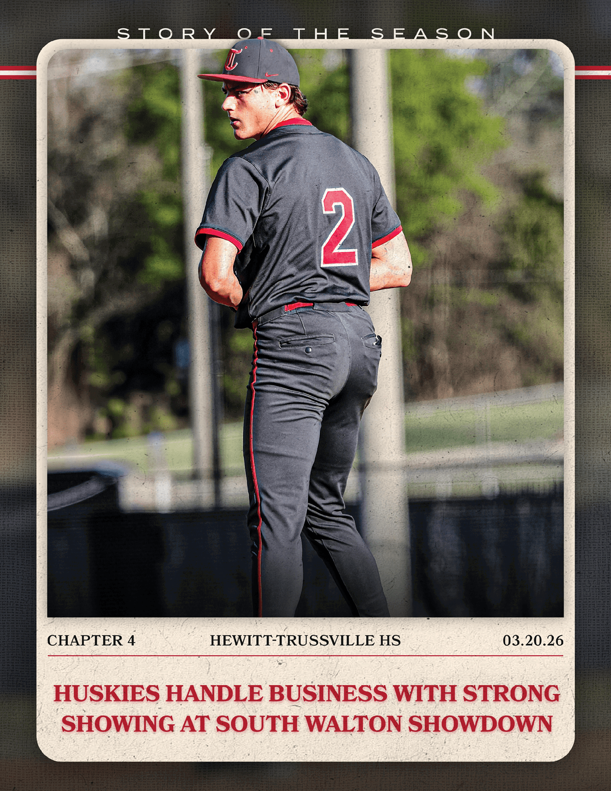 A baseball player wearing a black and red jersey with the number 2 on the back. AI generated content