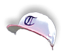 A person wearing a red and white baseball cap. AI generated content
