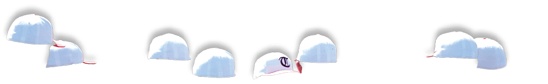 A group of people wearing white hats are standing together. AI generated content