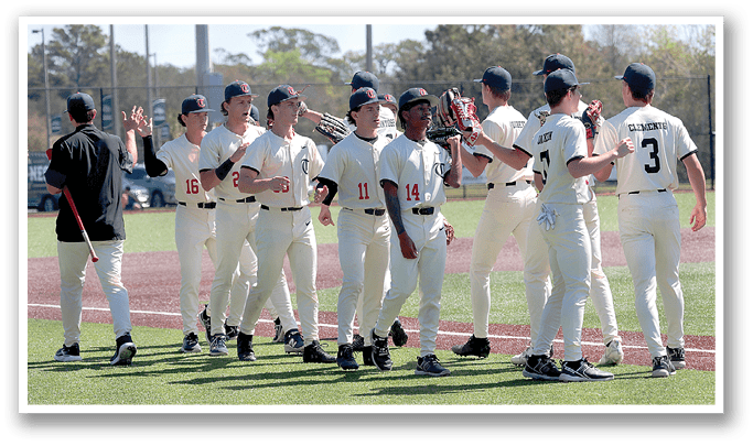 Baseball players celebrating on the field. AI generated content