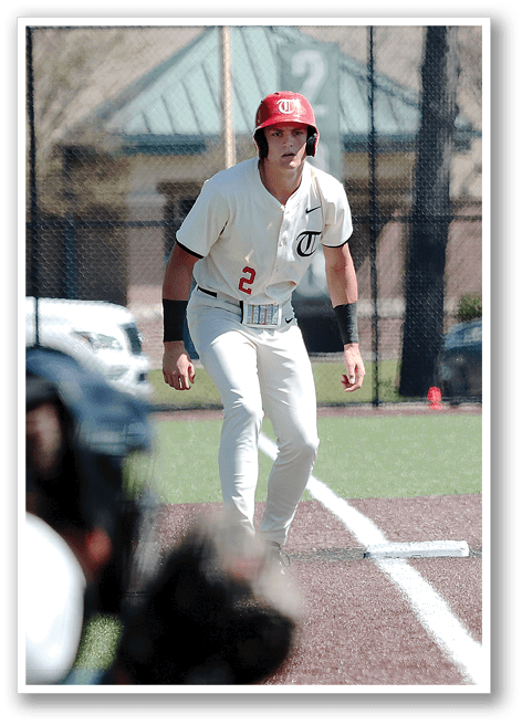 A baseball player is running to first base while another player is holding a bat, ready to hit the ball. AI generated content