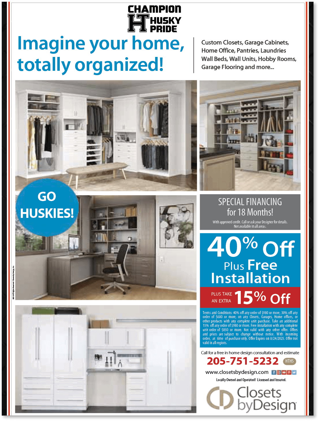A magazine advertisement for Champion Home Builders features a home with a large closet and a kitchen. AI generated content
