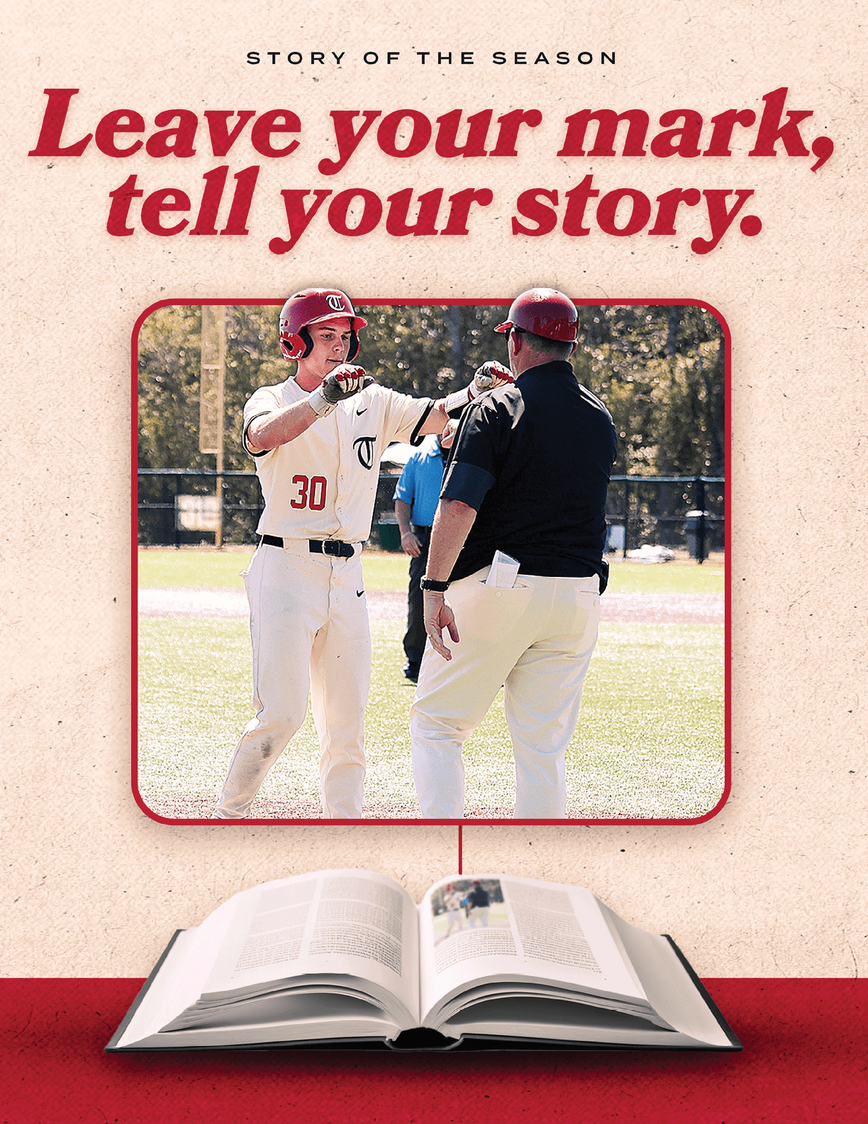Two men wearing baseball uniforms are talking to each other. AI generated content