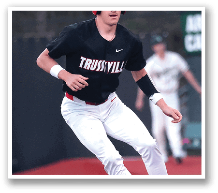 A baseball player in a black shirt and red helmet is running on the field. AI generated content