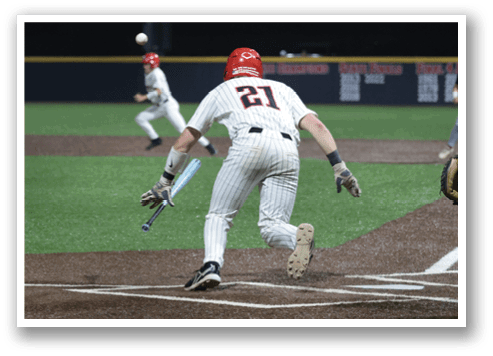 A baseball player is running to first base while another player is trying to catch the ball. AI generated content