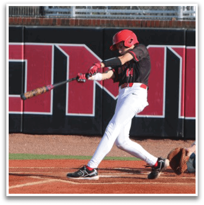 A baseball player is swinging a bat at a ball. AI generated content