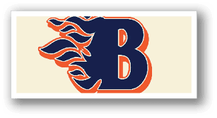 A blue and orange logo with a flame design. AI generated content