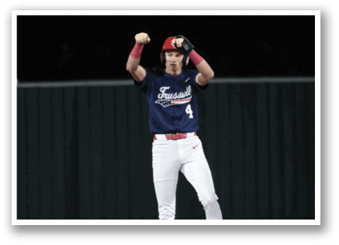 A baseball player is celebrating after hitting the ball. AI generated content