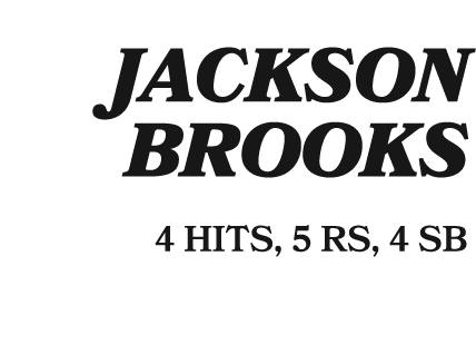  JACKSON BROOKS 4 HITS, 5 RS, 4 SB 
