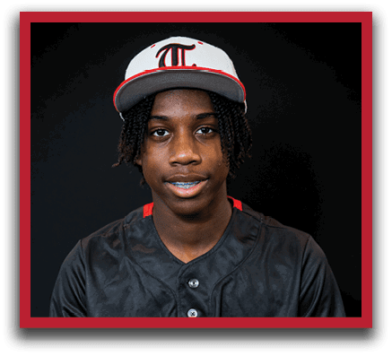 A young man wearing a black and white baseball uniform with the number 10 on the back. AI generated content