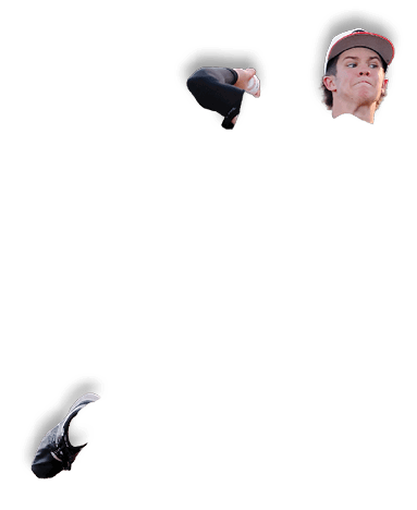 A baseball player in a black shirt and white pants is in the process of throwing a ball. AI generated content