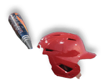 A baseball player is holding a bat, ready to swing. AI generated content