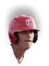 A baseball player wearing a red helmet and black shirt. AI generated content