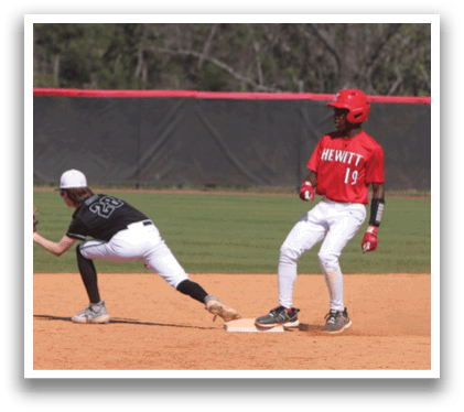 A baseball player slides into a base while another player watches. AI generated content