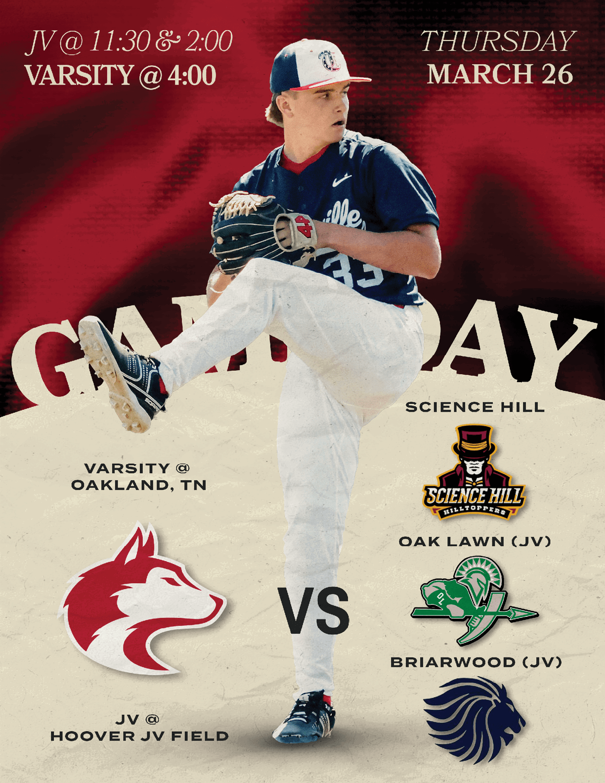 Two posters advertise a game between the Beaverton Beavers and the Bend Bulldogs. AI generated content