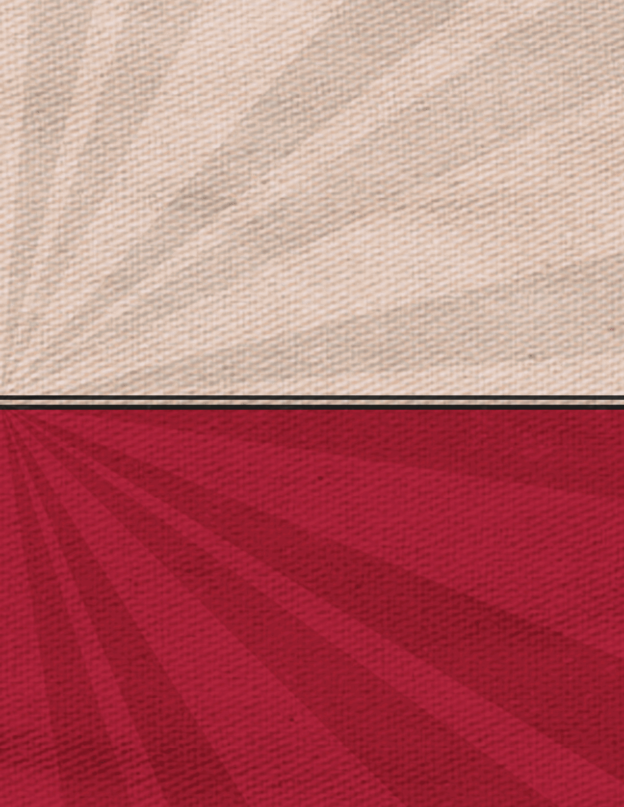 A red and white striped cloth with a sun design. AI generated content