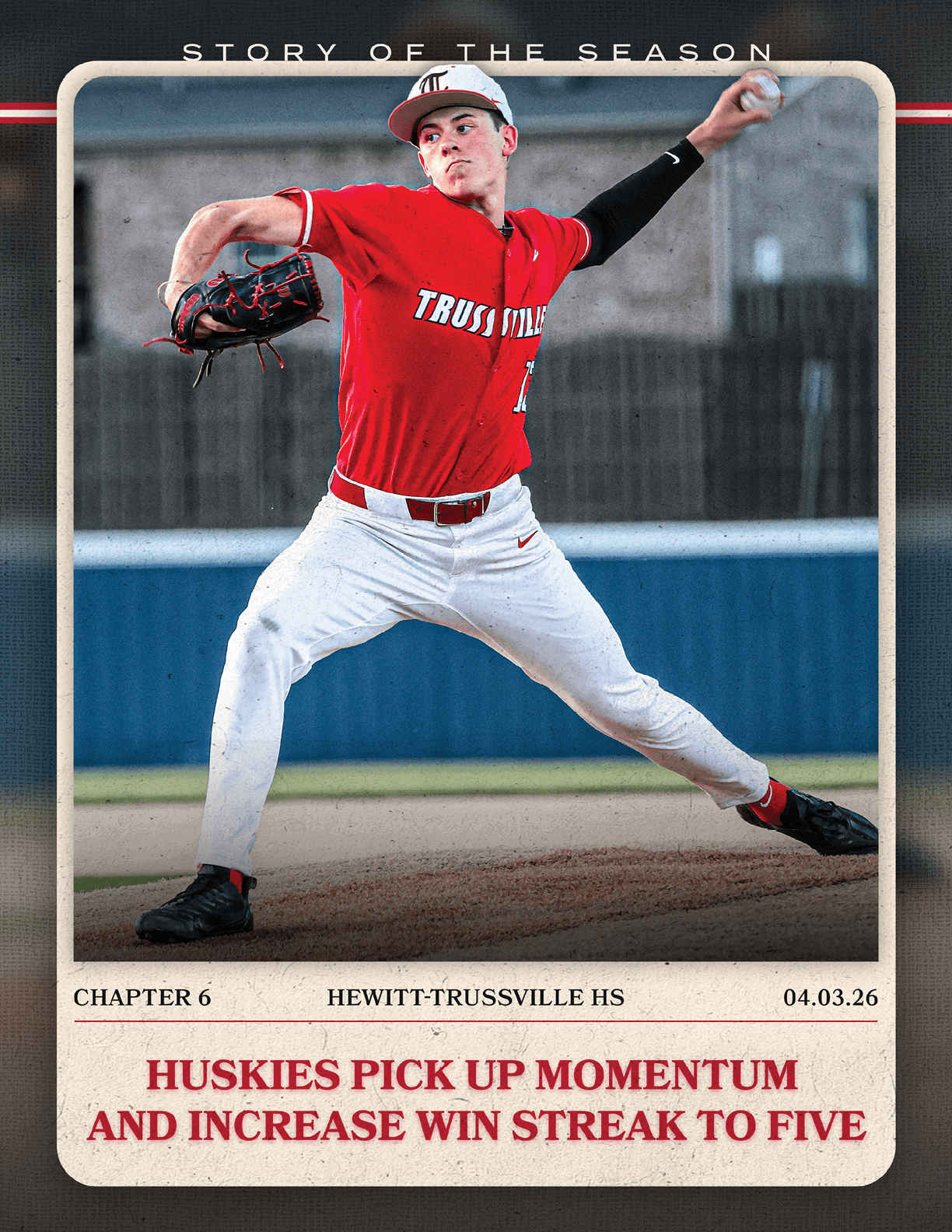 A baseball player in a red jersey is shown in the process of throwing a ball. AI generated content
