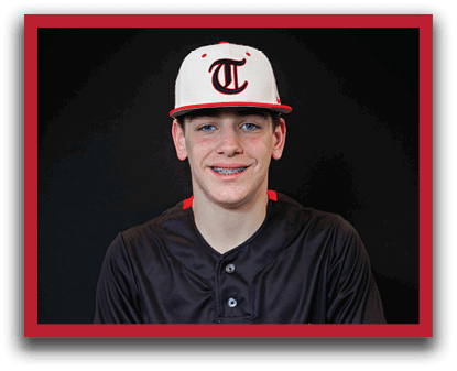 A young man wearing a baseball uniform is sitting on a stool. AI generated content