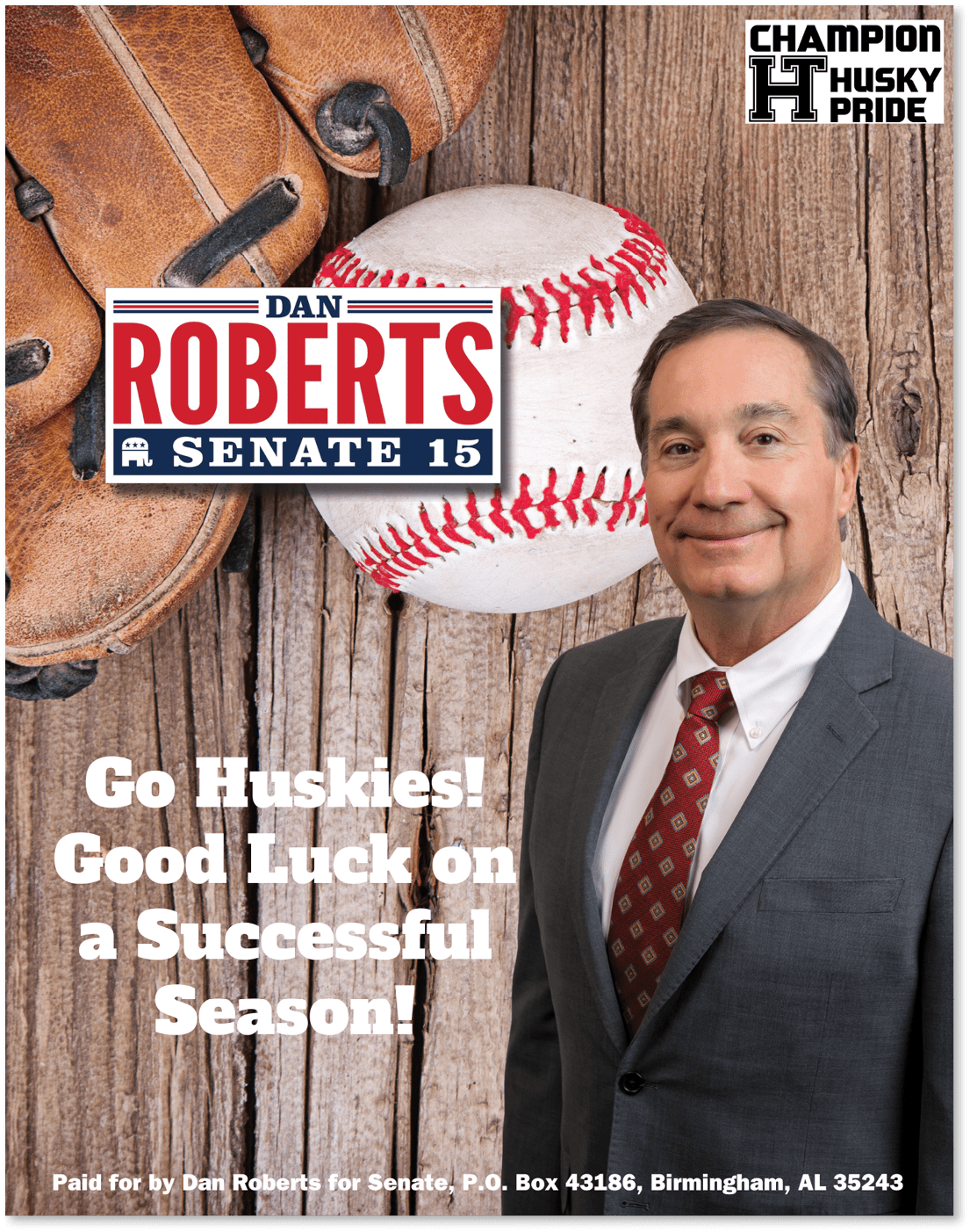 A man wearing a suit and tie is standing in front of a baseball. AI generated content