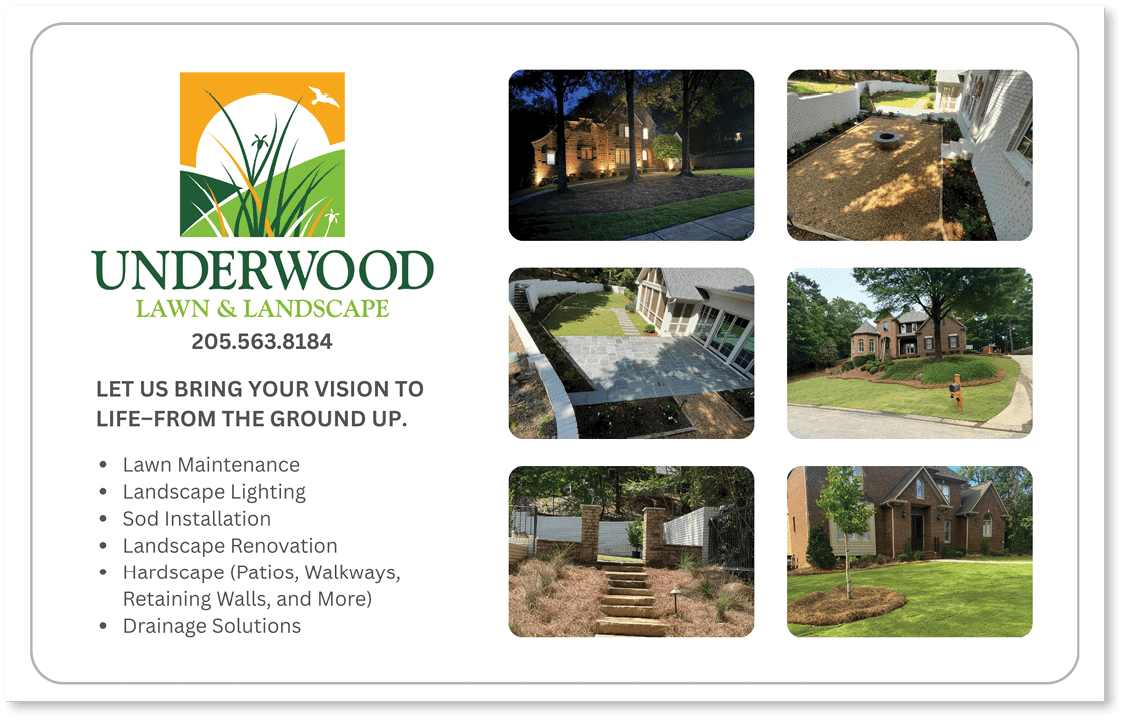 A flyer for Underwood Law Firm LLC, featuring a picture of a man and woman, and a picture of a house. AI generated content