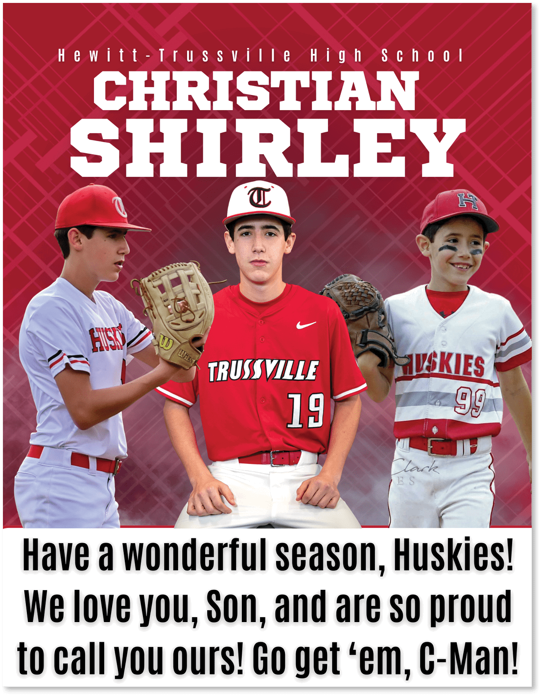 A baseball player wearing a red jersey with the number 19 on it. AI generated content
