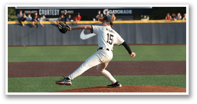 A baseball player in a white uniform is pitching a ball on a field. AI generated content