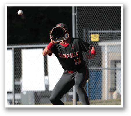 A baseball player slides into home plate while another player tries to catch the ball. AI generated content