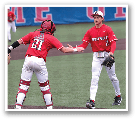 Two baseball players shake hands on the field. AI generated content