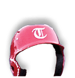 A baseball player wearing a red helmet with a white T on it. AI generated content