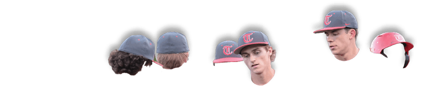 A group of baseball players wearing red and black uniforms are standing on a field. AI generated content