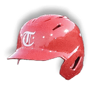 A baseball player wearing a red helmet with a white T on it. AI generated content