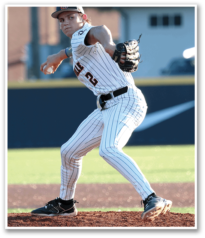 A baseball player in a red and white uniform is pitching a ball on a field. AI generated content