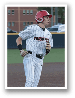 Two baseball players on a field, one running towards a base while the other watches. AI generated content