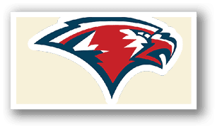 A blue and red logo of a bird with its mouth open. AI generated content