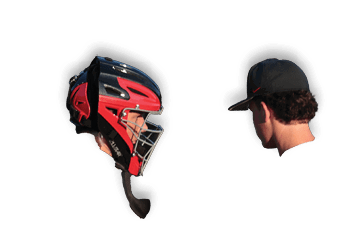 Two baseball players wearing helmets and gloves are talking to each other. AI generated content